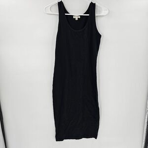 Zenana premium black dress small midi tank top bodycon